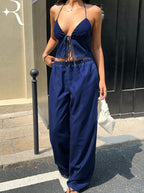 Conjunto "Halter Índigo"